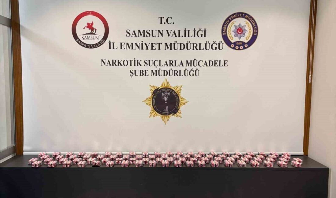 Samsun’un İlkadım ilçesinde düzenlenen operasyonda 4 bin 410 adet sentetik