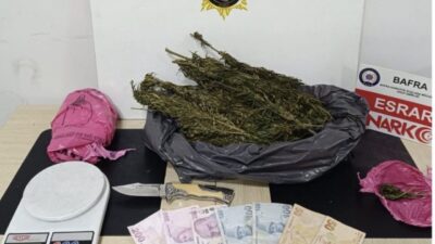 Samsun’da 4 ilçede düzenlenen narkotik uygulamalarında çok miktarda uyuşturucu madde