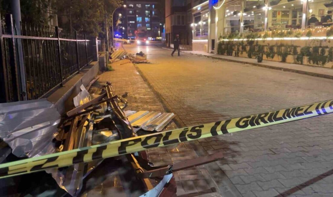 Samsun’da etkili olan fırtına nedeniyle binaların çatısı uçtu, ağaçlar devrildi.