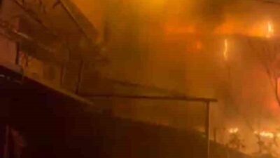 İstanbul Sancaktepe’de gece saatlerinde yükselen alevler mahallede hareketli dakikalara neden