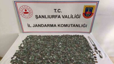 Şanlıurfa’nın Ceylanpınar ilçesinde düzenlenen operasyonda 2 bin 638 adet gümüş