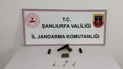 Şanlıurfa’da jandarma ekipleri tarafından yapılan çalışmalarda 7 adet ruhsatsız silah,