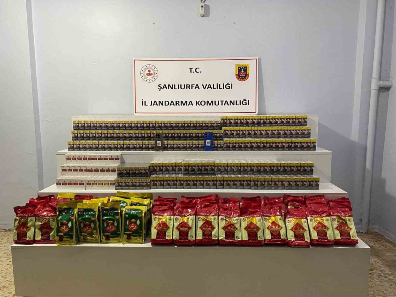 Şanlıurfa’da jandarma tarafından tütün ve alkol kaçakçılarına yönelik yürütülen çalışmalar