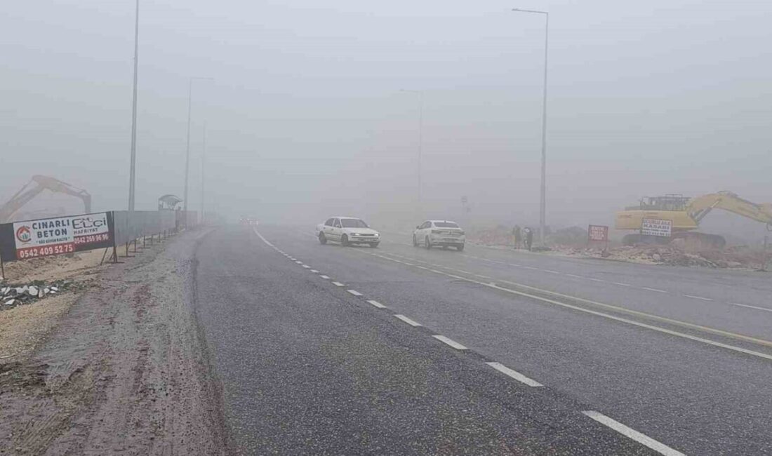Şanlıurfa’da yoğun sis ve yağış etkili oluyor. Görüş mesafesinin düştüğü