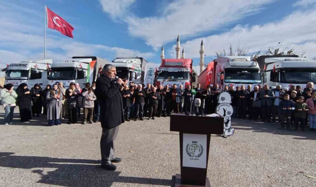 Şanlıurfa’dan Gazze’deki ihtiyaç sahiplerine 6 tır eşya ve gıda malzemesi