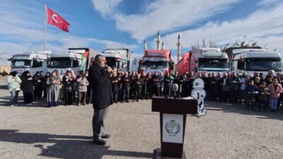 Şanlıurfa’dan Gazze’deki ihtiyaç sahiplerine 6 tır eşya ve gıda malzemesi