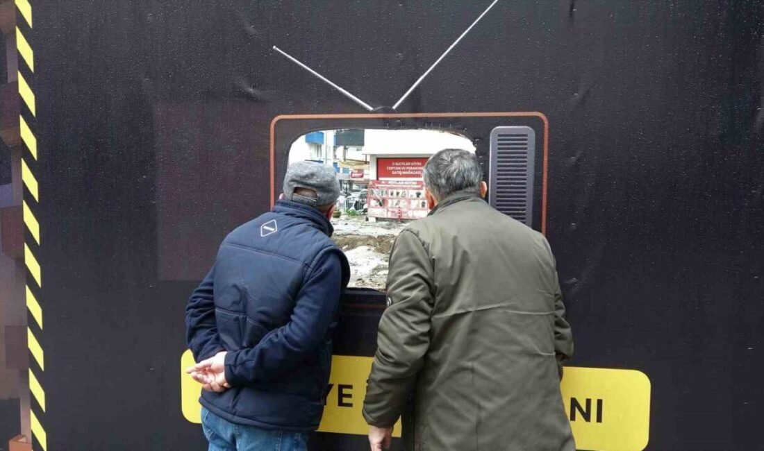 Ordu’da bir inşaat firması, yeni başladığı proje şantiye alanına televizyon