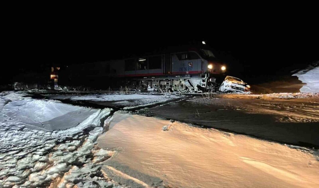 Kars’ın Sarıkamış ilçesinde yük treni, ilçe çöplüğü bölgesinde bulunan kontrolsüz