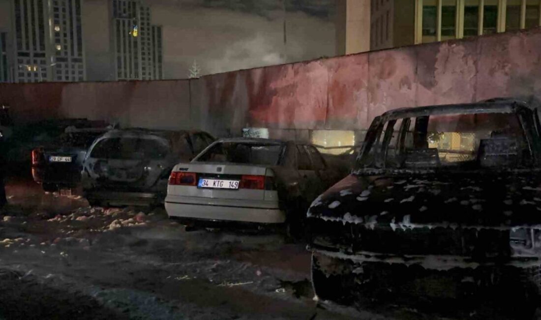 Sarıyer’de bulunan bir otoparkta park halinde bulunan 5 araç şüpheli