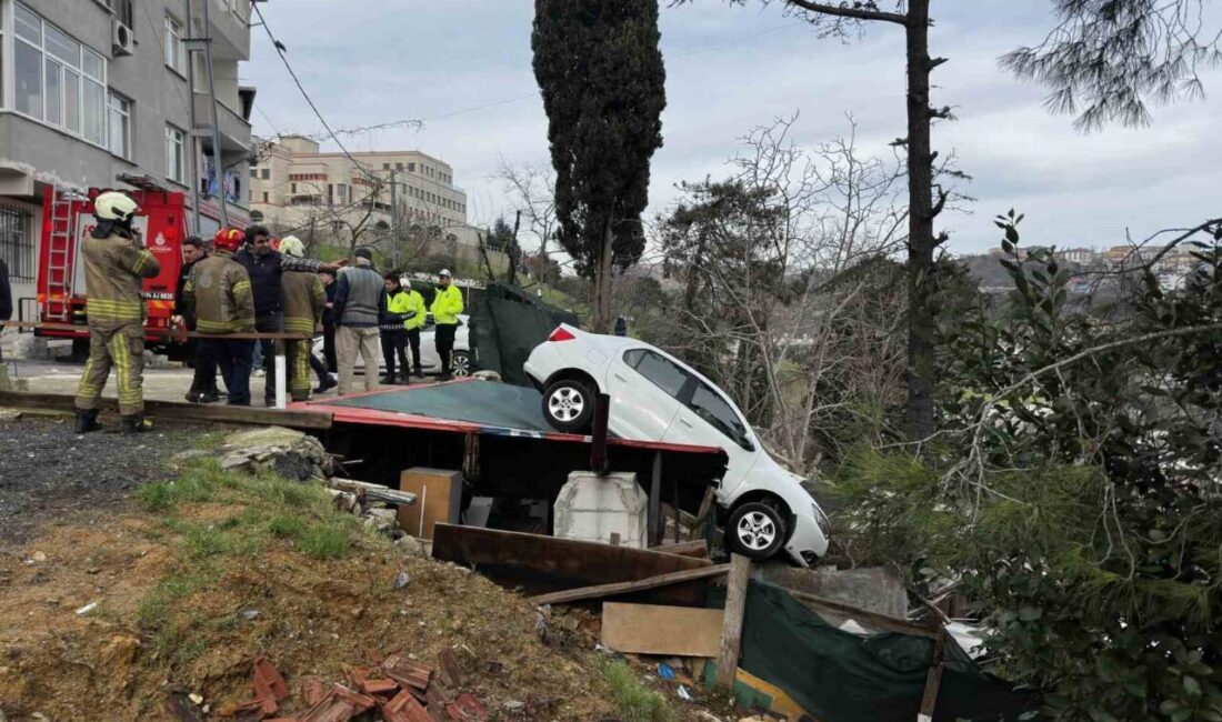 Sarıyer’de vitesleri karıştıran sürücünün, gaza basması sonucu kontrolden çıkan otomobil