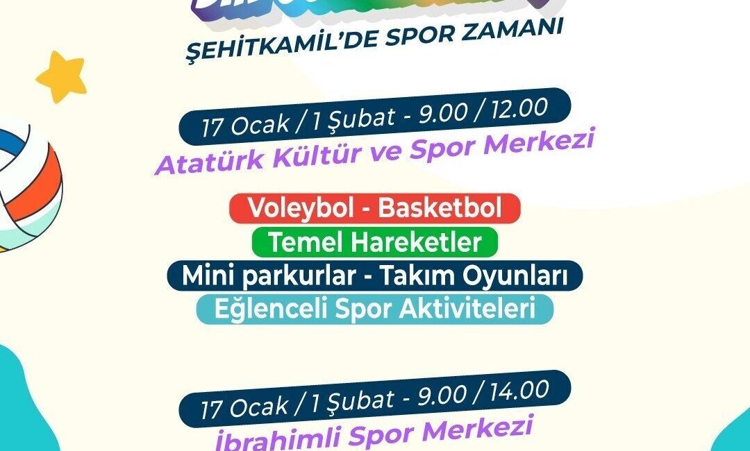 Şehitkamil Belediyesi, yarıyıl tatilinin başlamasıyla birlikte ilçenin dört bir yanında