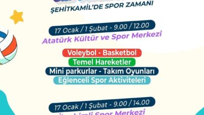 Şehitkamil Belediyesi, yarıyıl tatilinin başlamasıyla birlikte ilçenin dört bir yanında