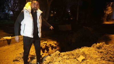 Hatay’da yaşadığı sokağın kanalizasyon hattına beton döken firma çalışanlarına “Senin