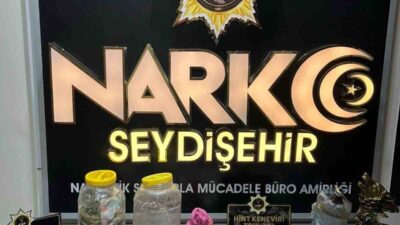 Konya’nın Seydişehir ilçesinde narkotik polisinin düzenlediği operasyonda çok miktarda uyuşturucu