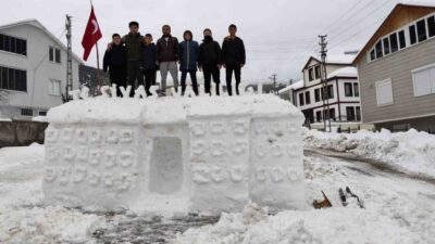 Sivas’ın Koyulhisar ilçesi Kızılelma köyünde Adem Soylu, Kız kulesine gidemeyen