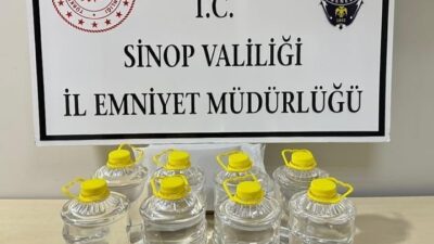 Sinop’un Gerze ilçesinde polis ekipleri tarafından düzenlenen operasyonda 20 litre