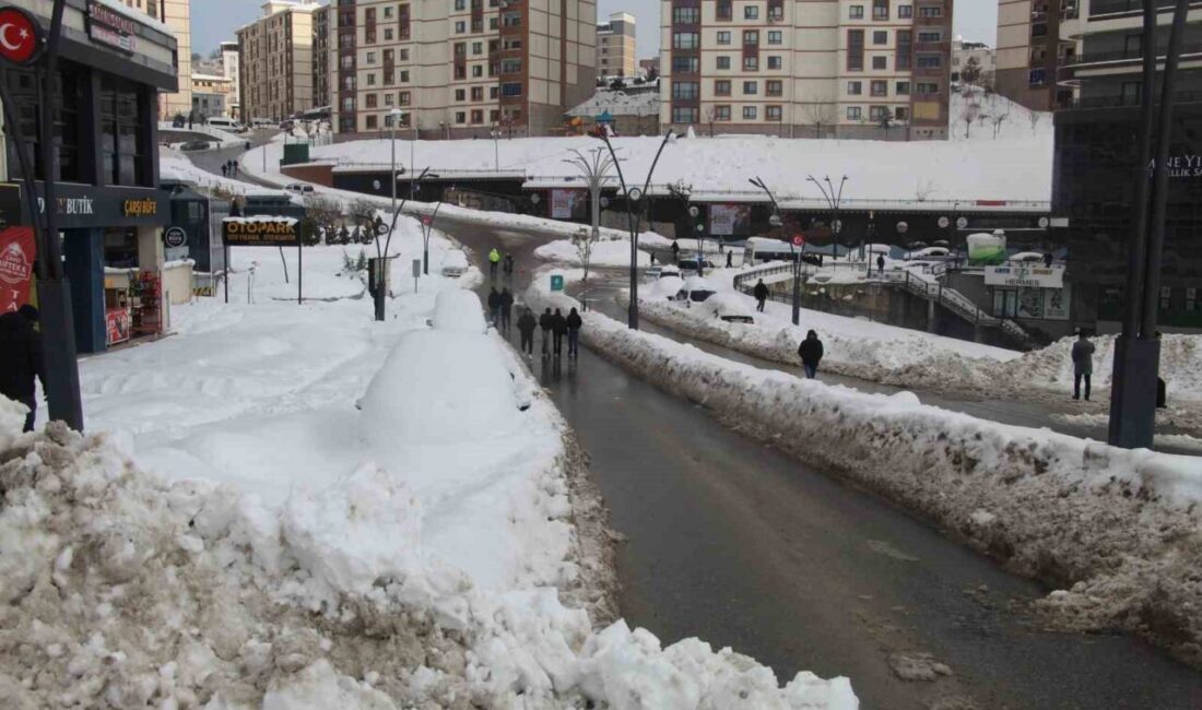 Şırnak Belediyesi, kent merkezinde etkili olan kar yağışı nedeniyle kar