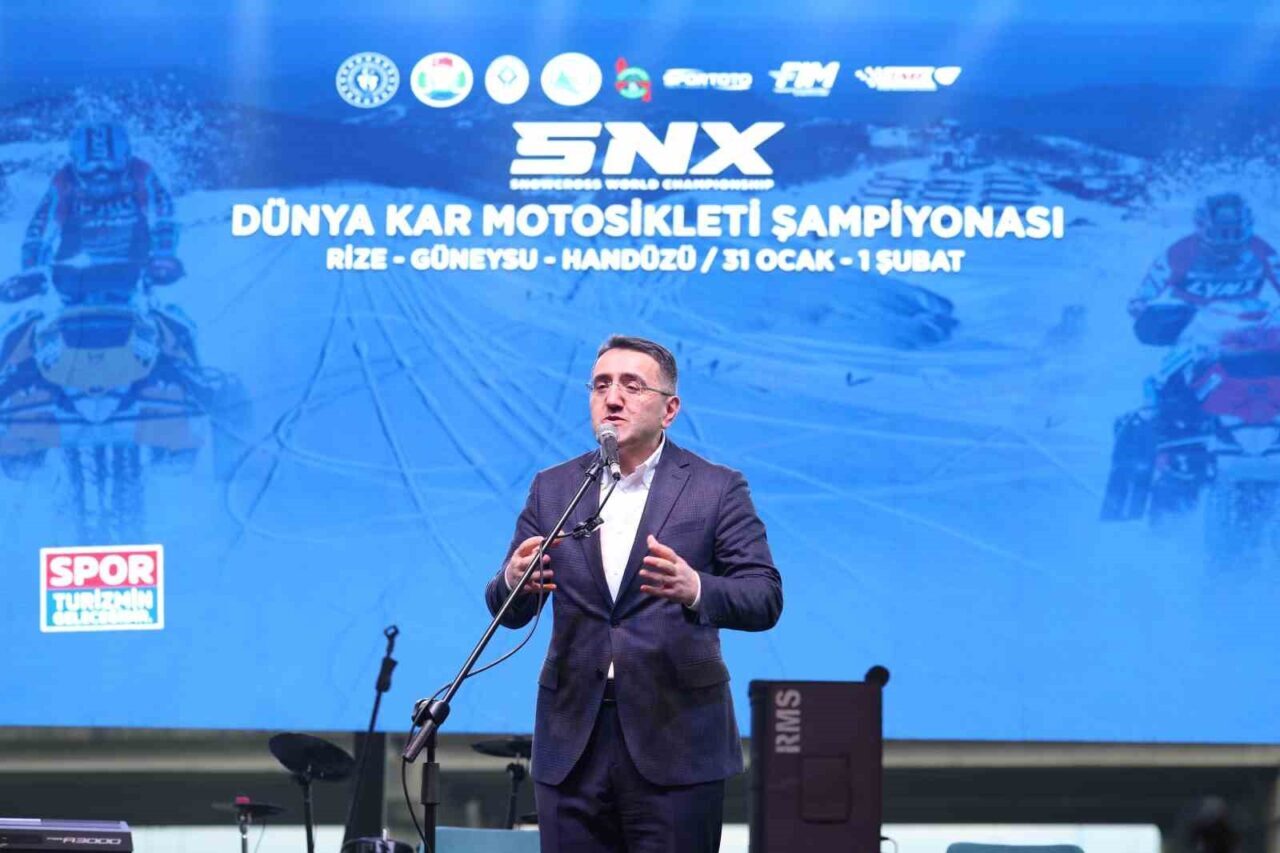 SNX Türkiye Dünya Kar Motosikleti Şampiyonası’nın resmi açılış seremonisi; Rize’de