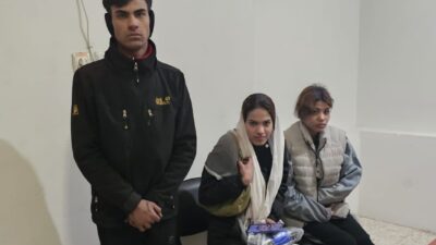 Hava sıcaklığının eksi derecelerde seyrettiği Şanlıurfa’da sokakta kalan bir aileye