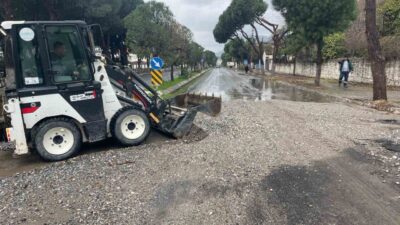 Aydın’ın Söke ilçesinde etkili olan aşırı yağışların ardından Söke Belediyesi,