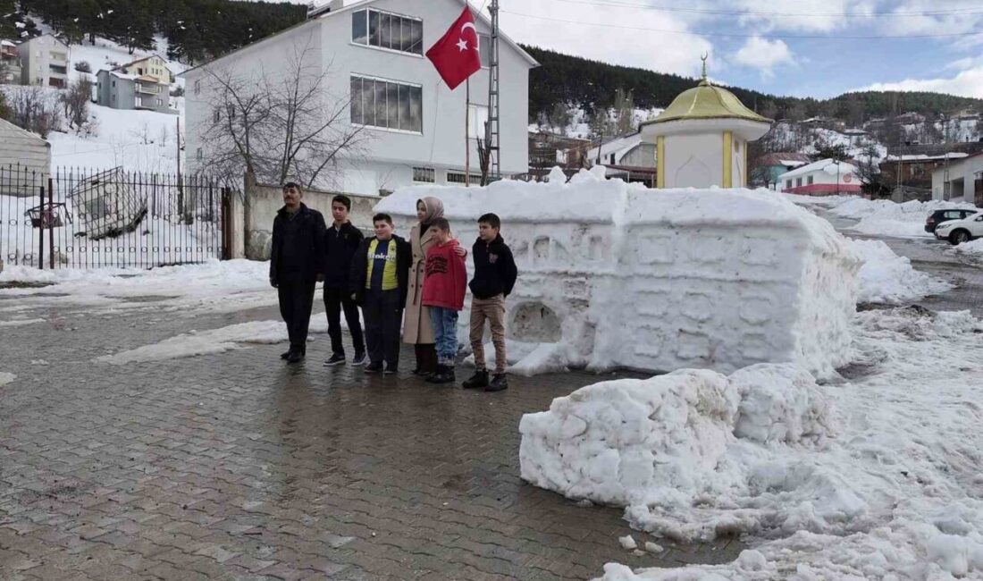 Yaptıkları kardan kız kulesiyle dikkat çekmişlerdi, şimdide kardan yaptıkları tarihi