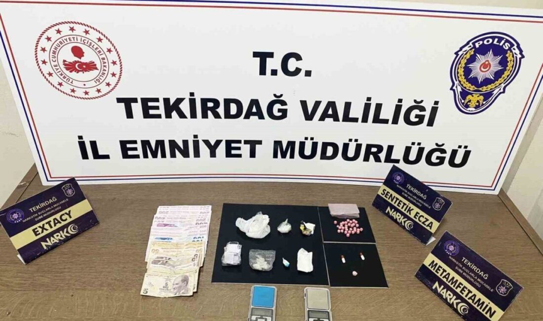 Tekirdağ genelinde uyuşturucu ile mücadele kapsamında 11 ilçede düzenlenen denetim