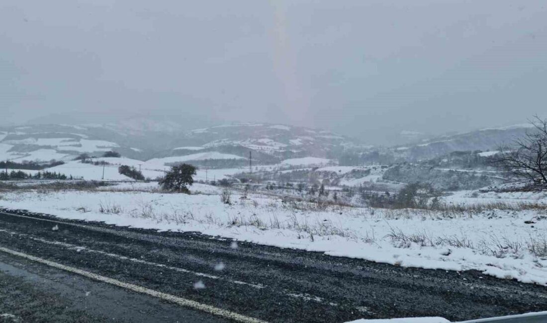 Tekirdağ’da dün akşam saatlerinde başlayan kar yağışı kent merkezinde etkisini