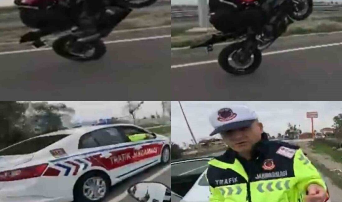 Mersin’in Tarsus ilçesinde ters yönde giden ve akrobatik hareketler yapan