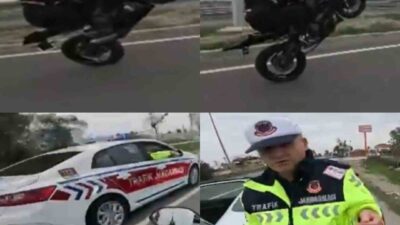 Mersin’in Tarsus ilçesinde ters yönde giden ve akrobatik hareketler yapan