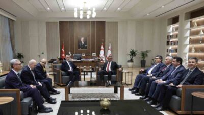 Ticaret Bakanı Ömer Bolat, Kuzey Kıbrıs Türk Cumhuriyeti (KKTC) Cumhurbaşkanı