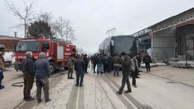 Tokat’ın Erbaa ilçesinde Küçük Sanayi Sitesi içerisinde park halinde bulunan