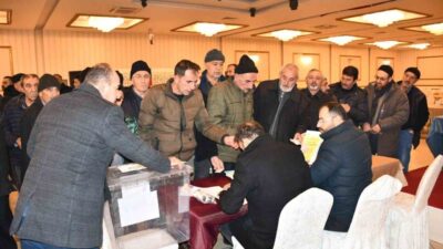 Tomarza Esnaf ve Sanatkarlar Odası Başkanlığı seçimlerinde mevcut başkan kullanılan