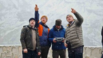 Erzurum’da Doğa Koruma ve Milli Parklar (DKMP) ekipleri tarafından kış