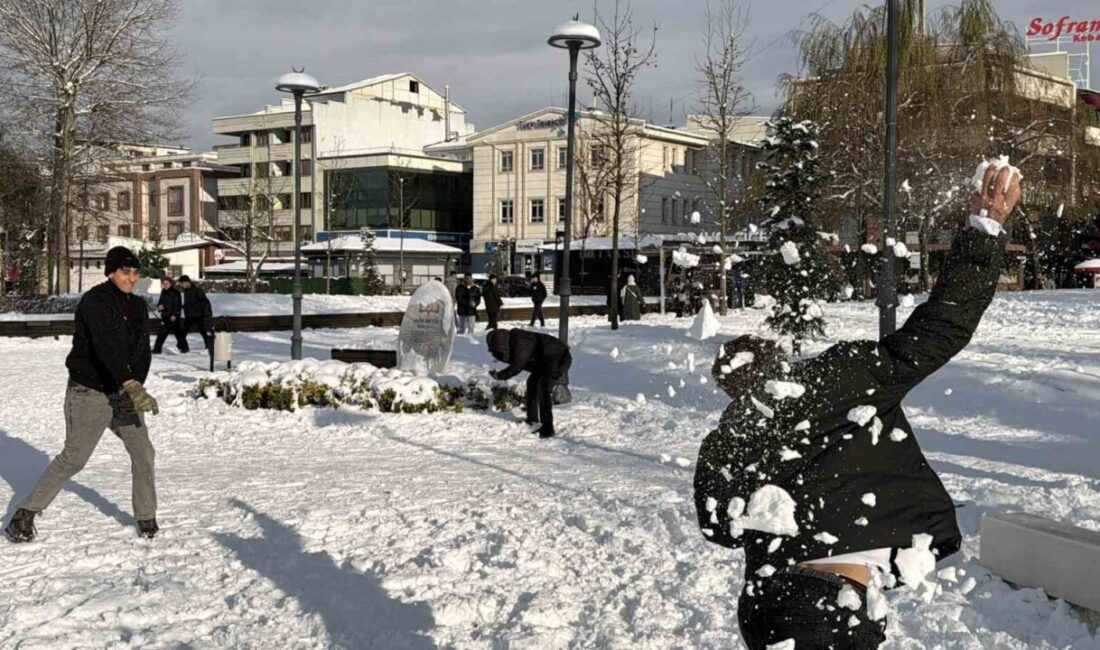 Düzce’yi etkisi altına alan kar yağışı, kentin en uzak misafirlerine