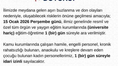 Tunceli’de buzlanma ve don olayları nedeniyle eğitim ve öğretime 1