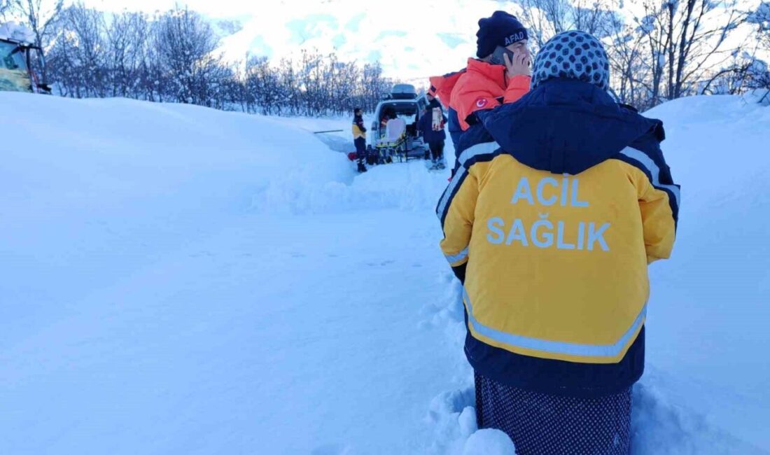 Tunceli’de kar kalınlığının yer yer 1 metreyi aştığı bölgede, 112