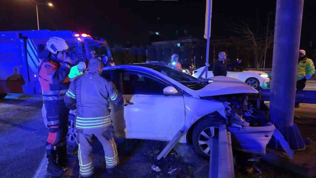 Ümraniye-Şile yolunda gece saatlerinde makas attığı iddia edilen alkollü sürücünün