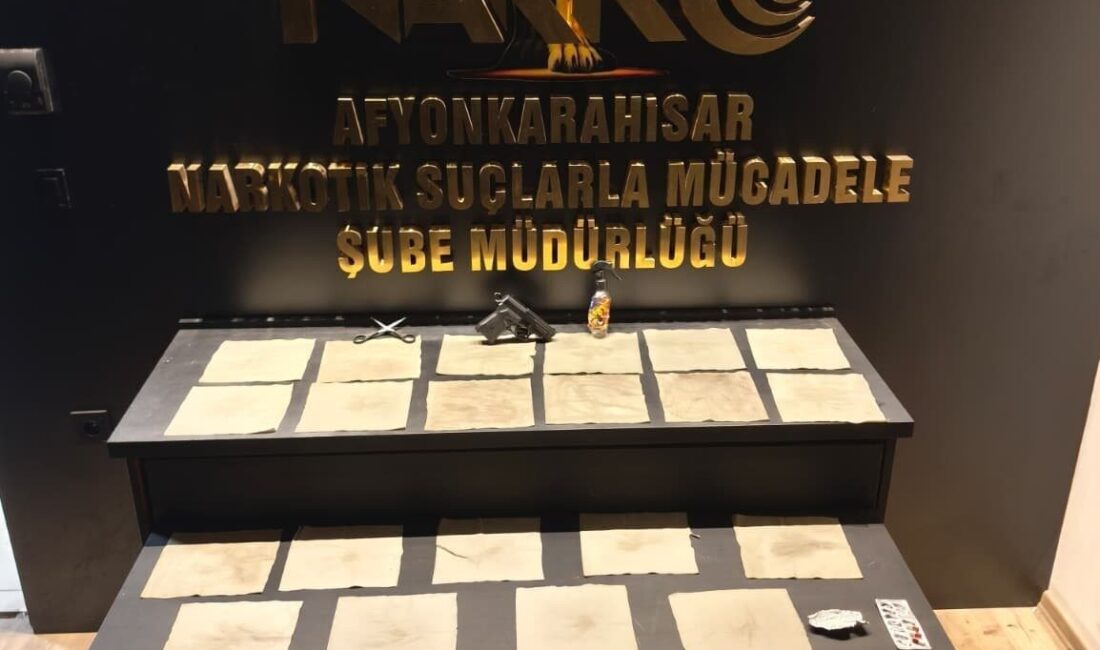 Afyonkarahisar’da 38 adet peçeteye emzirilmiş uyuşturucu ile yakalanan 1 kişi