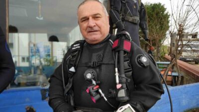 Kocaeli’nin Başiskele açıklarında balıkçılar tarafından bulunan kimliği belirsiz dalgıç cesediyle