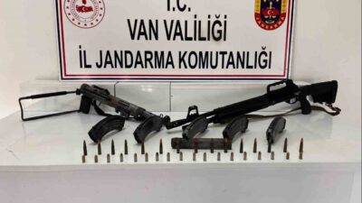 Van’ın Başkale ilçesinde jandarma ekiplerince yürütülen çalışmalar sonucunda silah ve