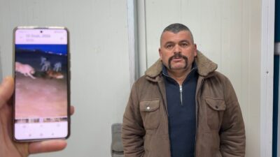 Konya’nın Beyşehir ilçesinde bir vatandaş mallarına zarar veren yaban domuzunu