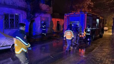 Adıyaman’da metruk bir evde yalnız başına yaşayan şahsın ısınmak için