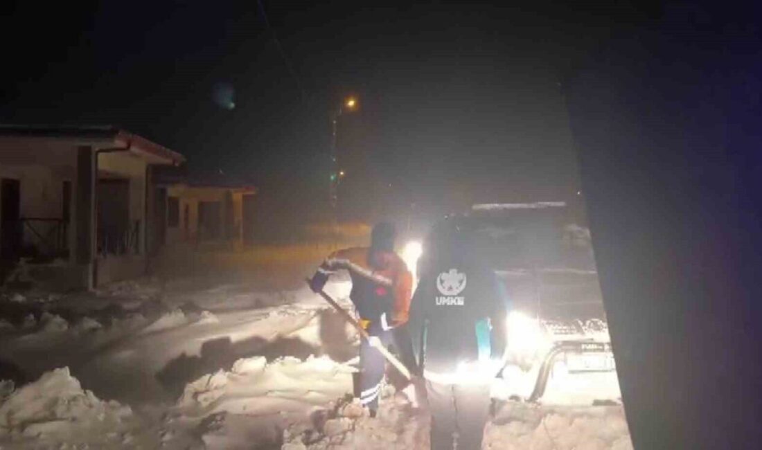 Adıyaman’da, birkaç gündür etkisini sürdüren kar yağışında aniden bastıran tipide