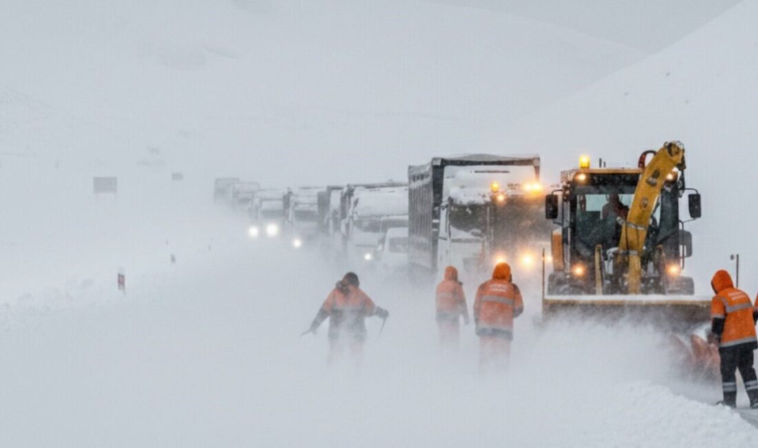 Hakkari’de etkili olan yoğun kar yağışı ve tipi nedeniyle Yüksekova-Şemdinli