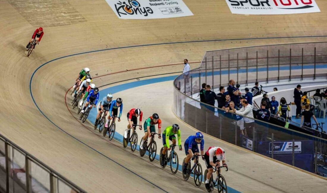 Konya Olimpik Velodromu’nda düzenlenen 2026 UEC Avrupa Pist Bisikleti Şampiyonası,