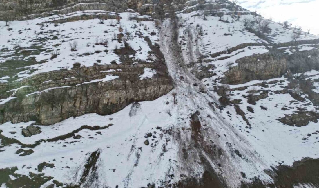 Şırnak’ta dün akşam saatlerinde köye düşen dev kayalar 30 keçiyi