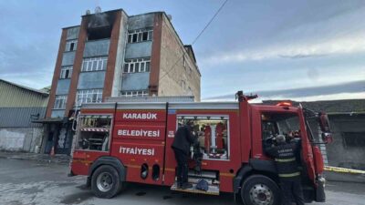 Karabük’te bir binada 6 kişinin yaşadığı dairede çıkan yangın, diğer