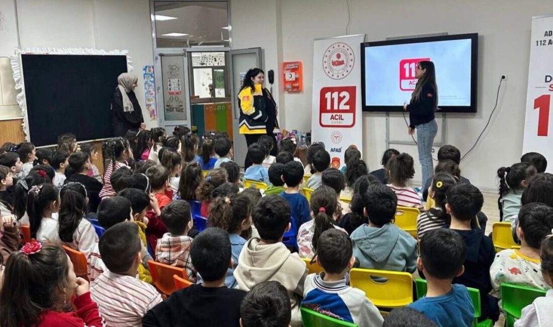 Adıyaman Acil Çağrı Merkezi görevlileri tarafından minik öğrencilere eğitim verildi.