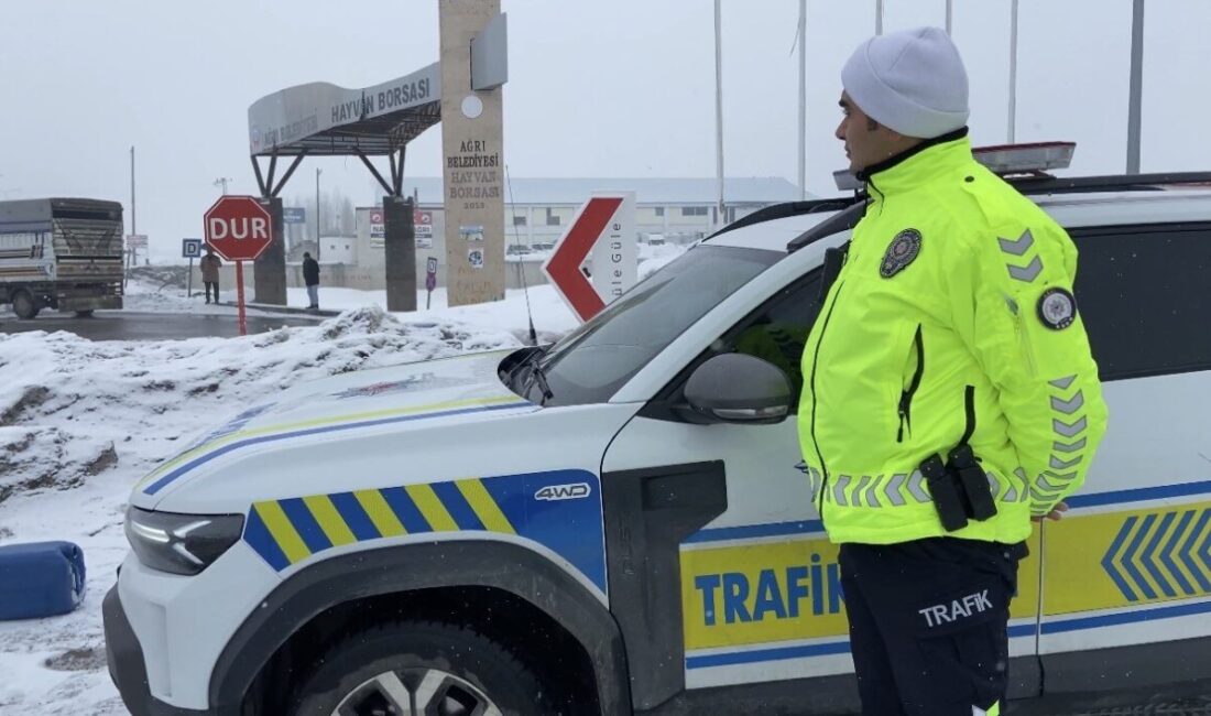 Bölge Trafik Denetleme Şube Müdürlüğü ekiplerince, Ağrı Hayvan Borsası çevresinde