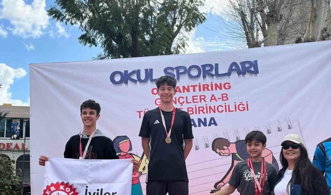 Adana’da düzenlenen Okul Sporları Gençler Oryantiring Türkiye Şampiyonası’nda Aliağalı öğrenci